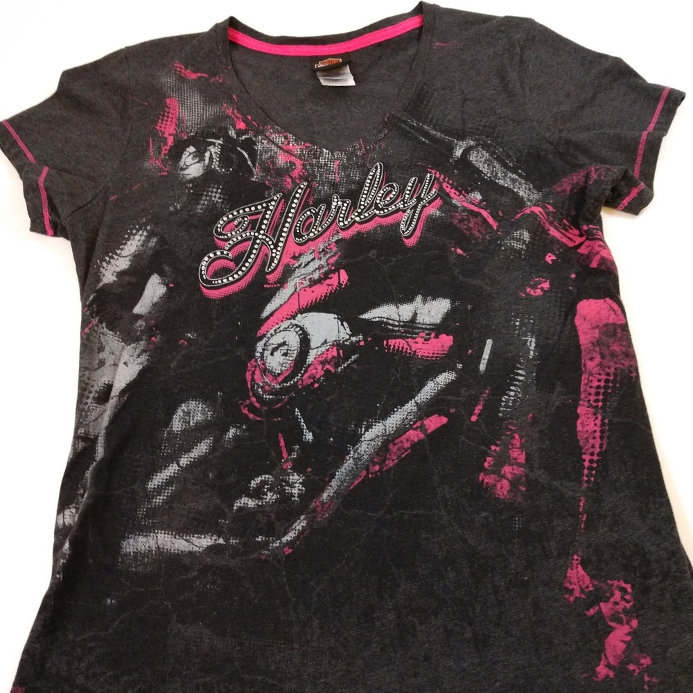 Harley Davidson Women's Shirt w/Bling!